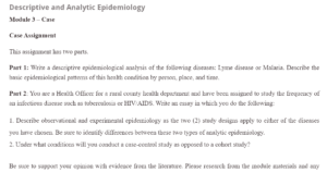 Descriptive and Analytic Epidemiology