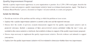 Quality Improvement Proposal