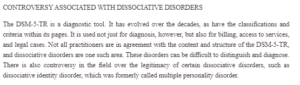 Controversy Associated with Dissociative Disorders