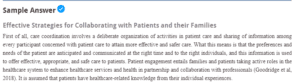 Effective Strategies for Collaborating with Patients and their Families