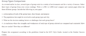 Group Types Comparison