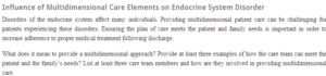 Influence of Multidimensional Care Elements on Endocrine System Disorder