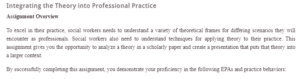 Integrating the Theory into Professional Practice