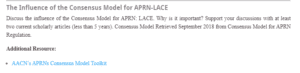 The Influence of the Consensus Model for APRN-LACE