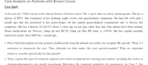 Case Analysis on Patients with Breast Cancer