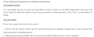 From Disease Prevention to Health Promotion