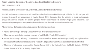 From Leading Causes of Death to Leading Health Indicators