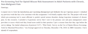 Pre-Screening Tool for Opioid Misuse Risk Assessment in Adult Patients with Chronic, Non-Malignant Pain