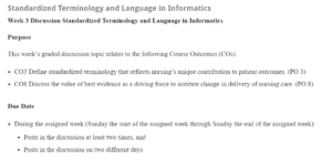 Standardized Terminology and Language in Informatics