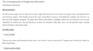 The Consequences of Single-Sex Education