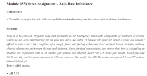 Module 05 Written Assignment – Acid-Base Imbalance