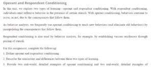 Operant and Respondent Conditioning