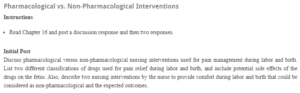 Pharmacological vs. Non-Pharmacological Interventions