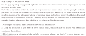 Psychological Factors in Pain