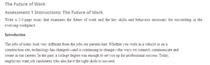 The Future of Work