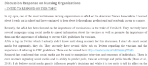 Discussion Response on Nursing Organizations