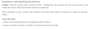 Population and Sampling Distributions