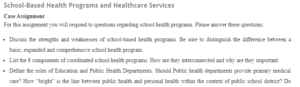 School-Based Health Programs and Healthcare Services