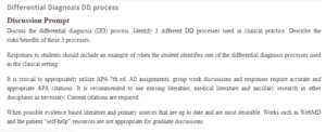 Differential Diagnosis DD process