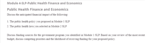 Module 4-SLP-Public Health Finance and Economics