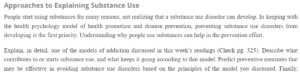 Approaches to Explaining Substance Use