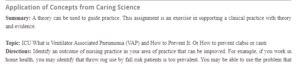 Application of Concepts from Caring Science