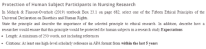 Protection of Human Subject Participants in Nursing Research